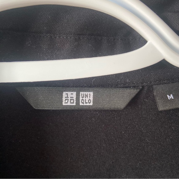 UNIQLO Black Button blouse + Free Stripes Pants - Picture 3 of 3